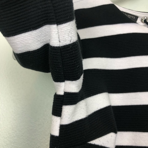 Talbots Boxy MP Tie Back Nautical 1/4 Sleeve Top - Picture 7 of 15